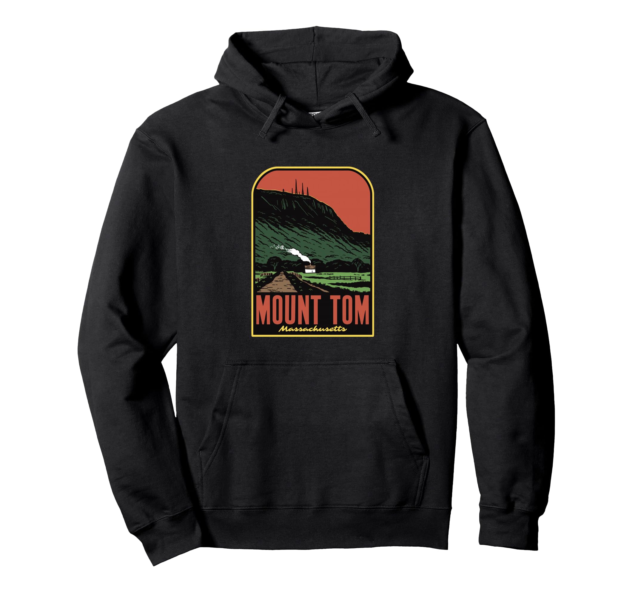 Mount Tom Massachusetts Hoodie - Fun Novelty Design for Adults - T-Shirt, Sweatshirt, Hoodie