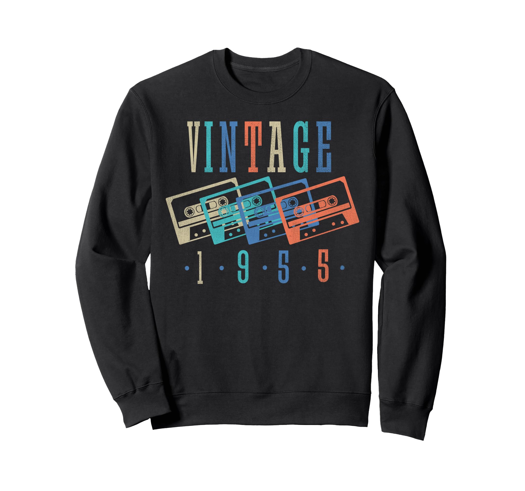 1955 Cassette Tape Birthday Sweatshirt - Aesthetic Graphic Unisex - T-Shirt, Sweatshirt, Hoodie