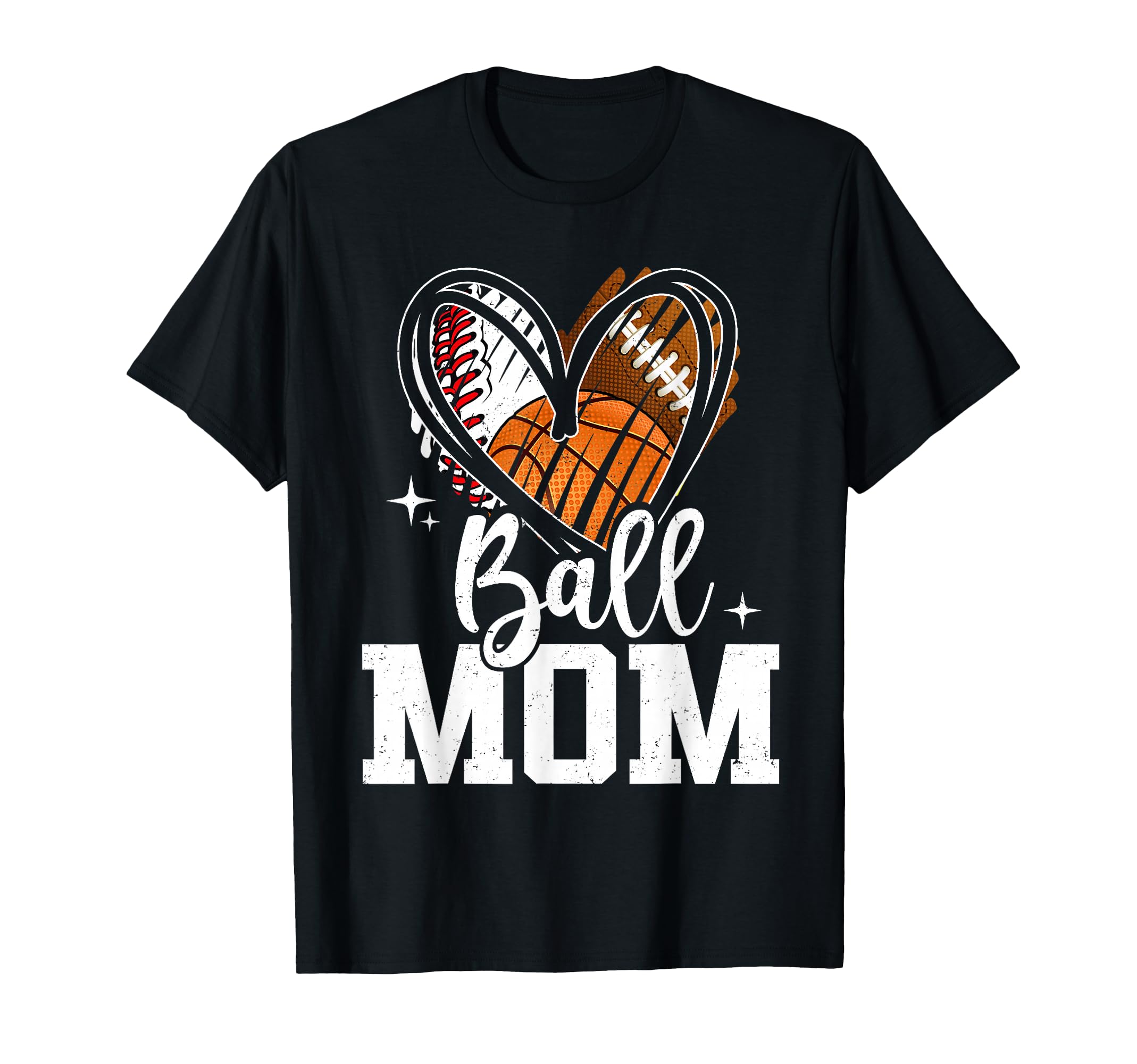 Ball Mom Baseball Football T-Shirt - Custom Art Print for Adults - T-Shirt, Sweatshirt, Hoodie