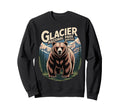 Glacier National Park Bear Travel Sweatshirt - Custom Art Print for Adults - T-Shirt, Sweatshirt, Hoodie