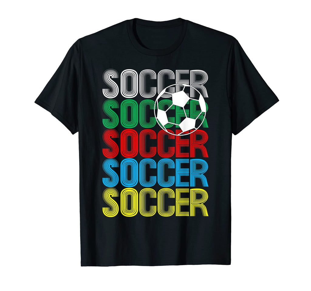 Soccer Repeating Word Mark Pattern T-Shirt - Custom Art Print Men Women - T-Shirt, Sweatshirt, Hoodie
