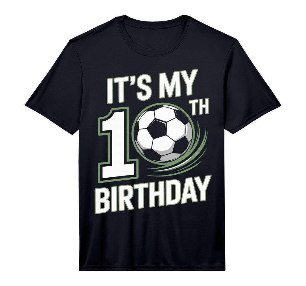 10Th Birthday Kicking Off Soccer T-Shirt - Casual Everyday Wear for Adults - T-Shirt, Sweatshirt, Hoodie