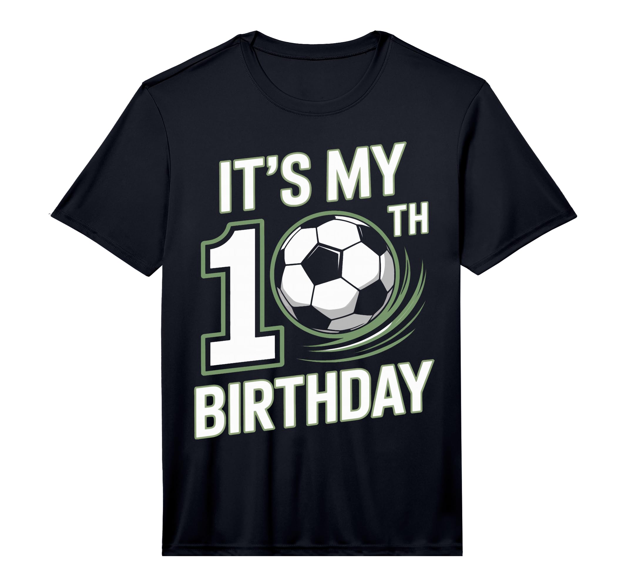 10Th Birthday Kicking Off Soccer T-Shirt - Casual Everyday Wear for Adults - T-Shirt, Sweatshirt, Hoodie