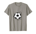 Soccer Lover Cracked Ball Soccer T-Shirt - Trendy Graphic for Adults - T-Shirt, Sweatshirt, Hoodie