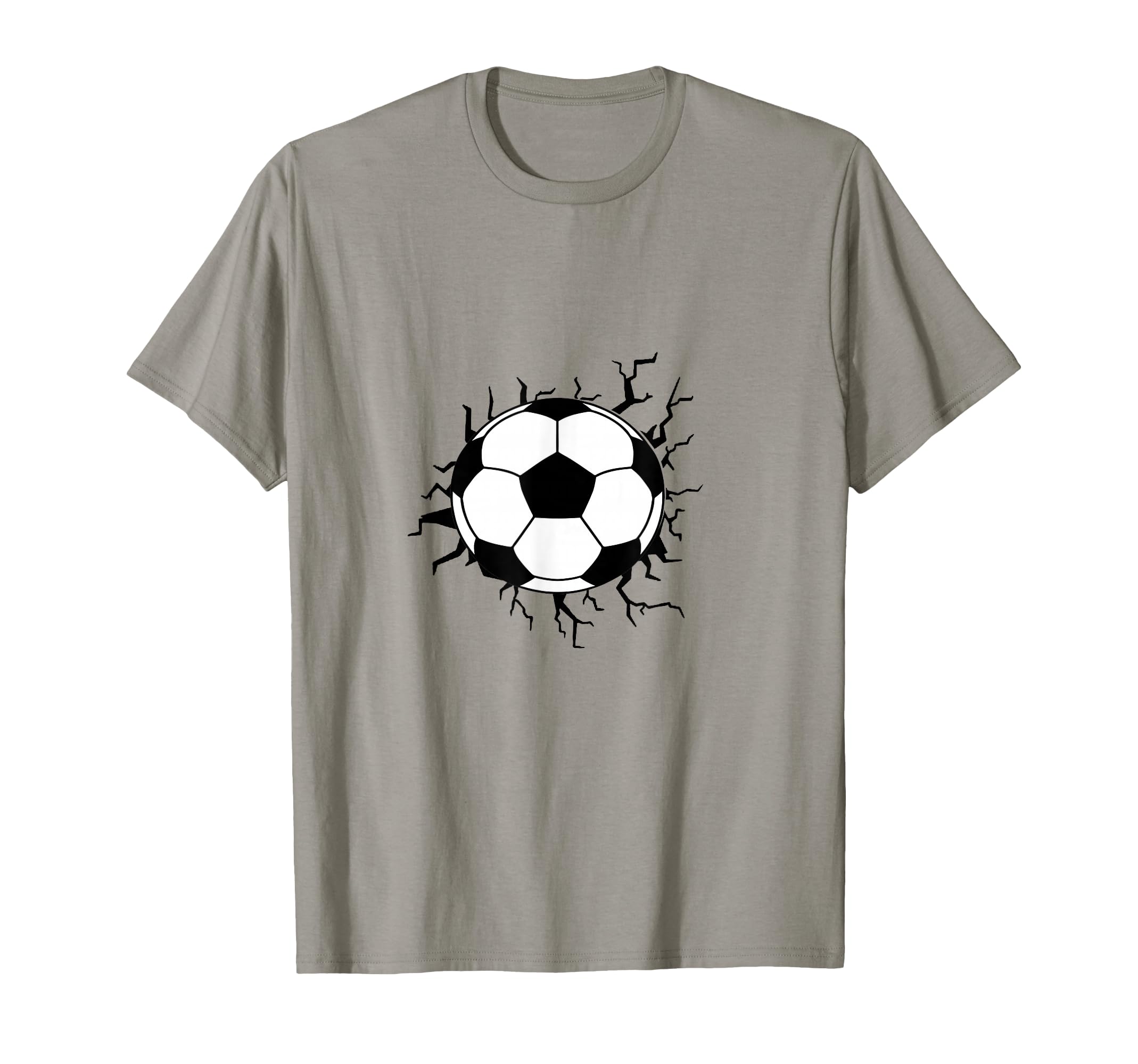 Soccer Lover Cracked Ball Soccer T-Shirt - Trendy Graphic for Adults - T-Shirt, Sweatshirt, Hoodie