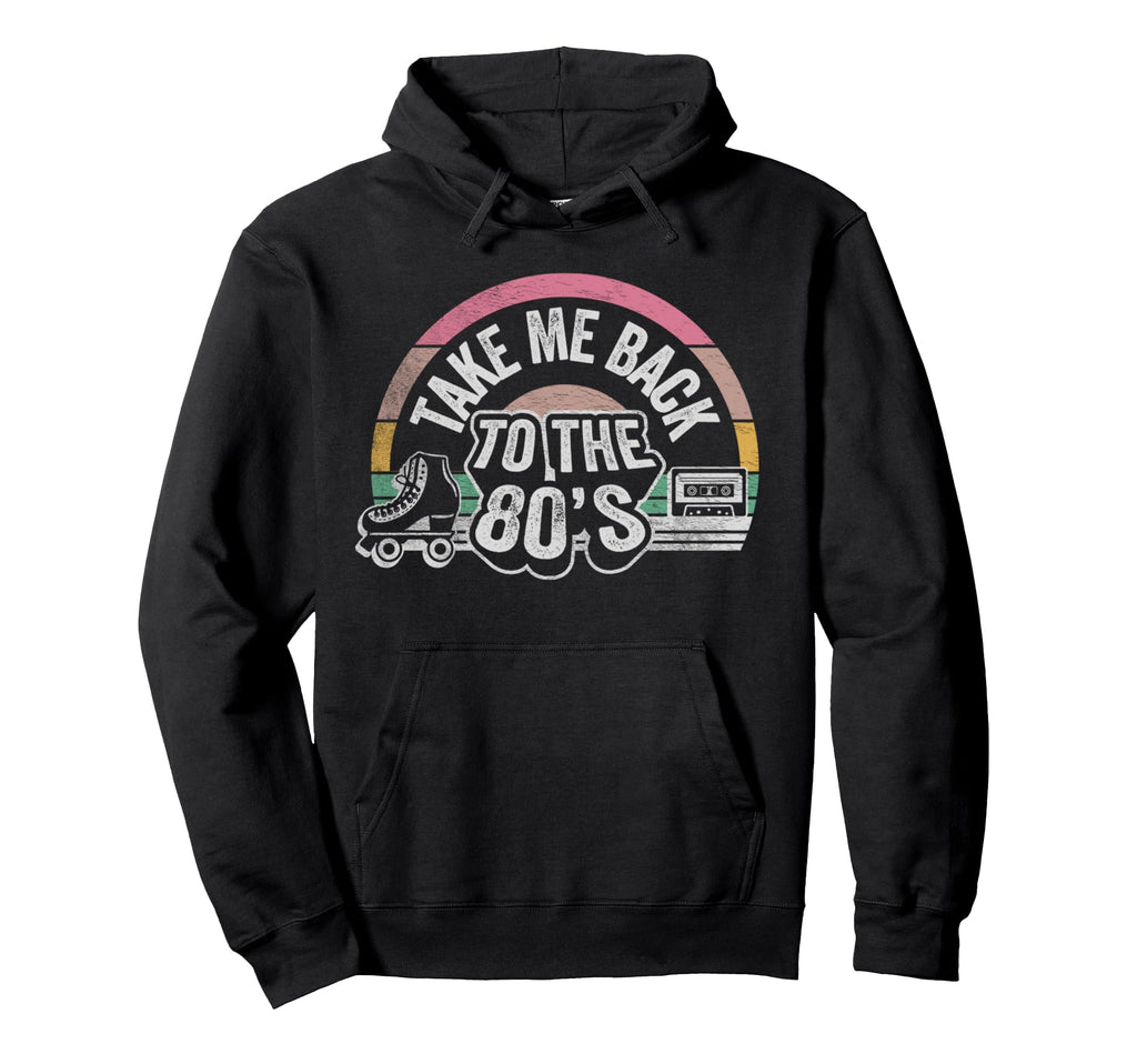 Take Me Back To 80S Cassette Roller Hoodie - Fun Novelty Design Unisex - T-Shirt, Sweatshirt, Hoodie