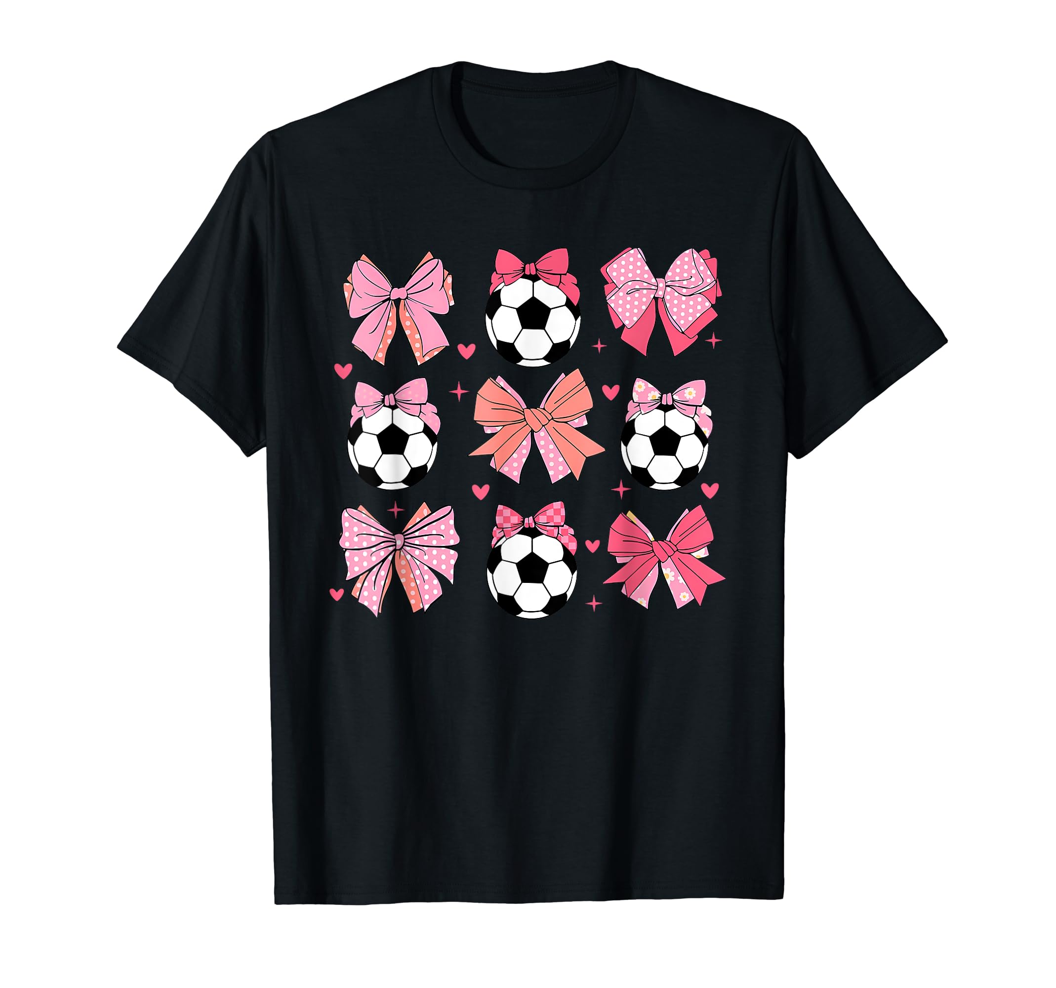 Soccer Coquette Bow Soccer Mom T-Shirt - Fun Novelty Design Men Women - T-Shirt, Sweatshirt, Hoodie
