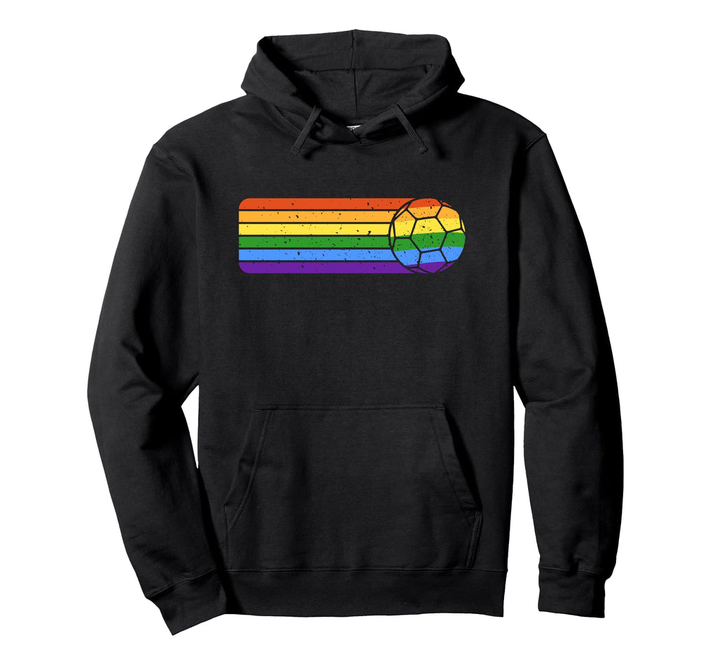 Soccer Ball Rainbow Flag Lgbt Coach Hoodie - Unique Graphic for Adults - T-Shirt, Sweatshirt, Hoodie