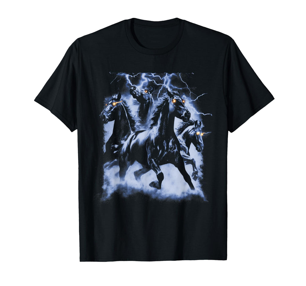 Horse Lightning 80S 90S Western Grunge T-Shirt - Trendy Graphic Unisex - T-Shirt, Sweatshirt, Hoodie