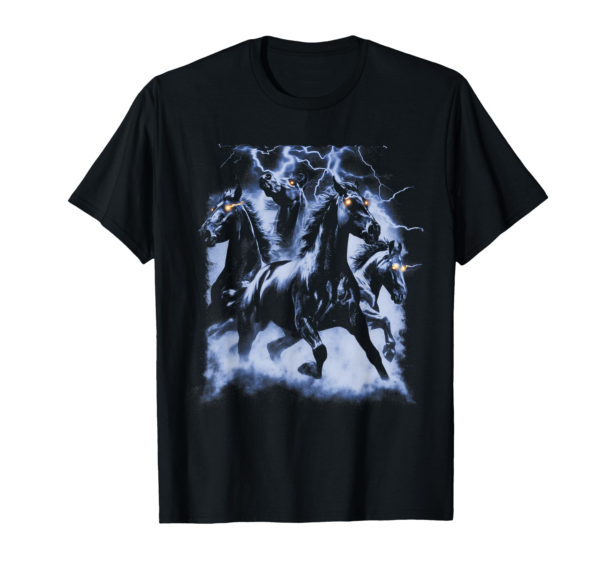 Horse Lightning 80S 90S Western Grunge T-Shirt - Trendy Graphic Unisex - T-Shirt, Sweatshirt, Hoodie