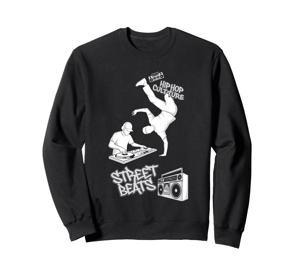 Hip Hop Black And White Old School Jams Sweatshirt - Unique Graphic Unisex - T-Shirt, Sweatshirt, Hoodie