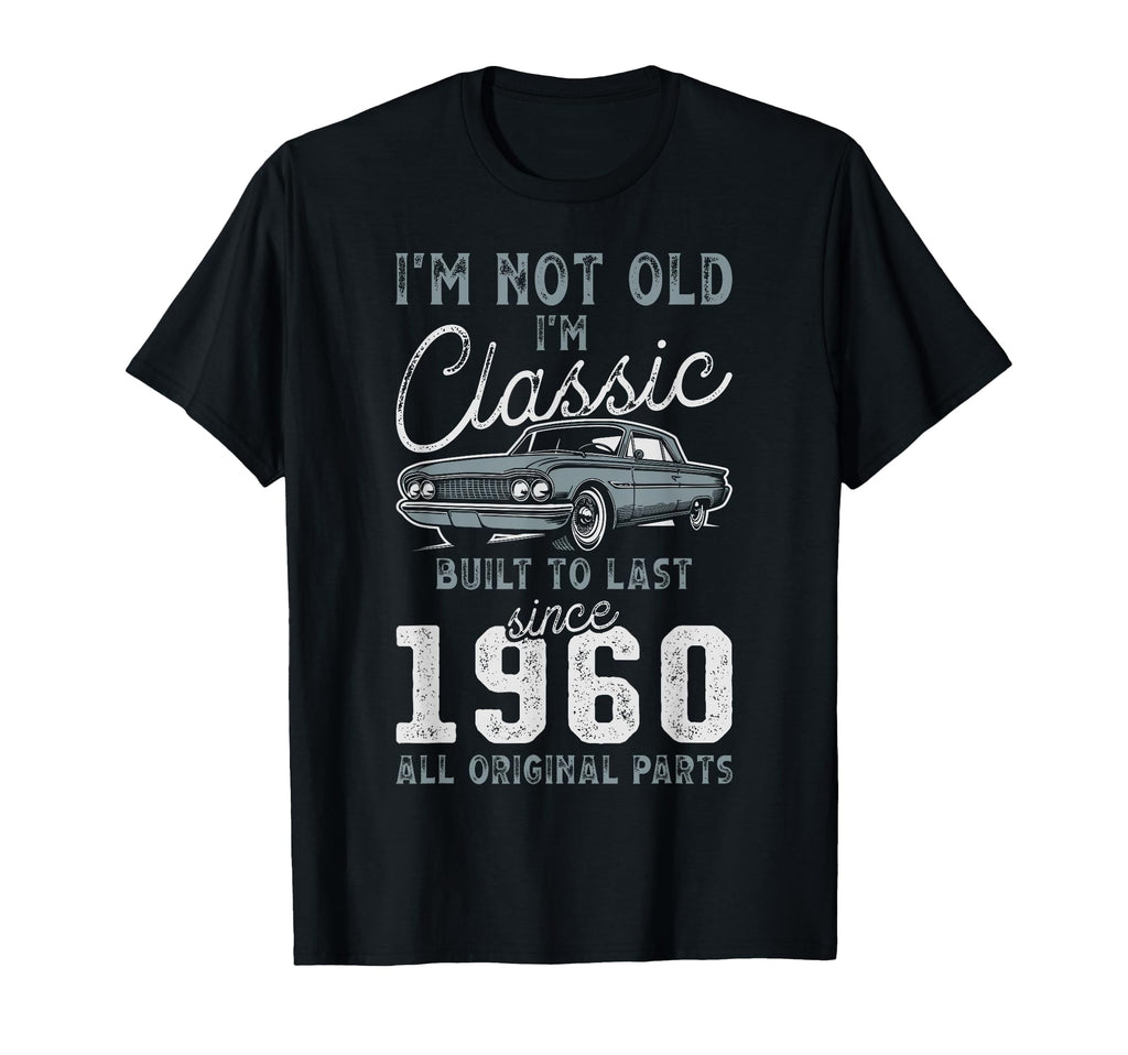 1960 Car 66Th Birthday T-Shirt - Fun Novelty Design for Adults - T-Shirt, Sweatshirt, Hoodie