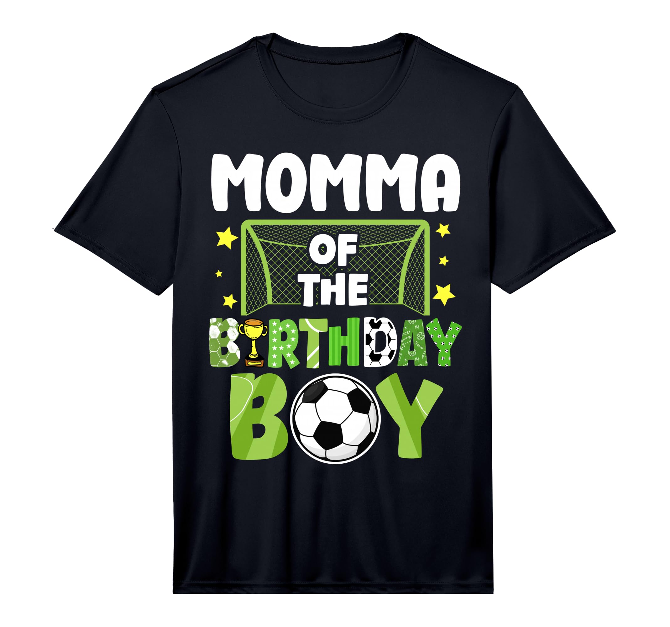 Mens Soccer Momma Birthday Party T-Shirt - Custom Art Print for Adults - T-Shirt, Sweatshirt, Hoodie