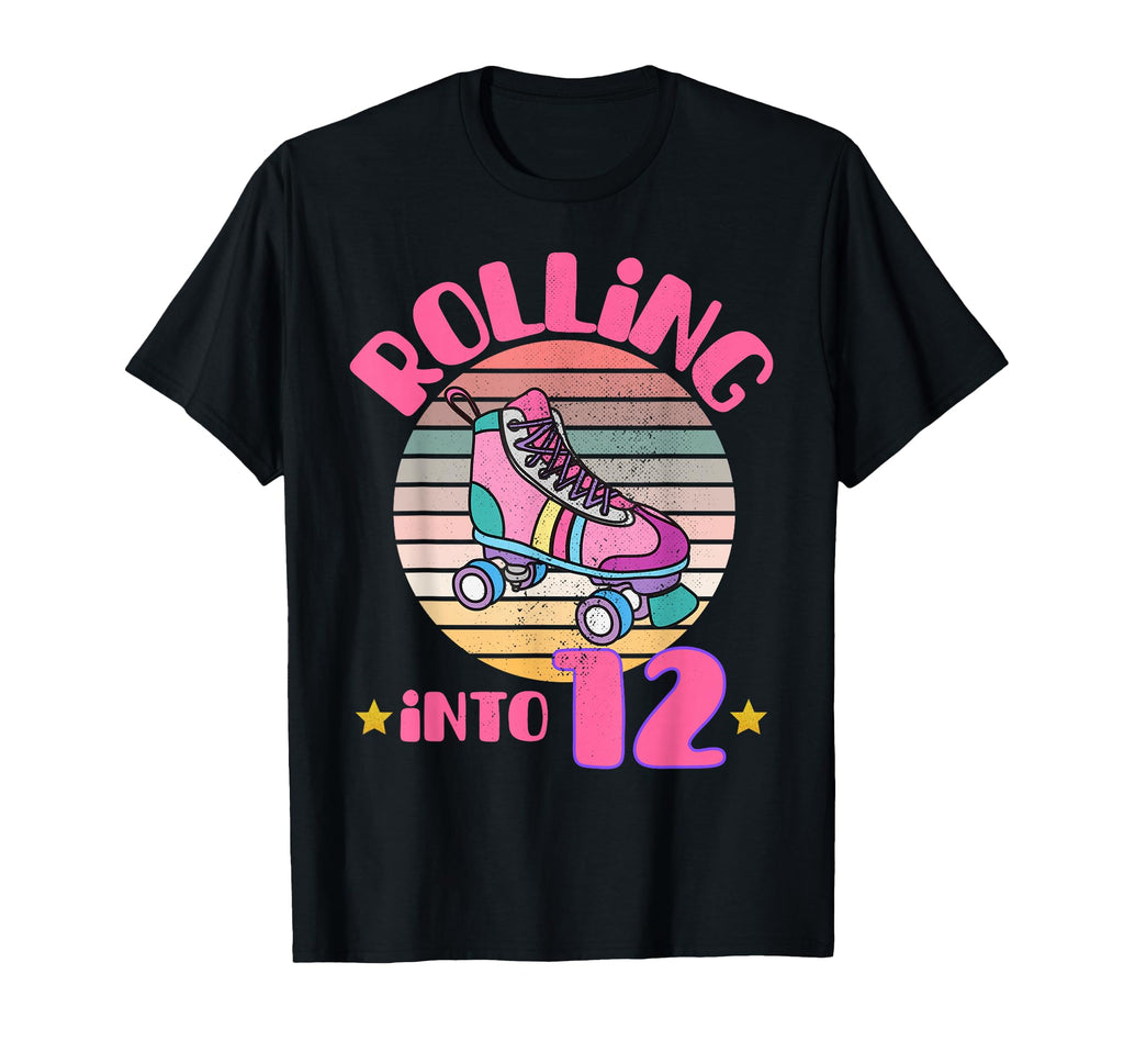 Roller Skating 12Th Birthday Rolling T-Shirt - Novelty Apparel Men Women - T-Shirt, Sweatshirt, Hoodie