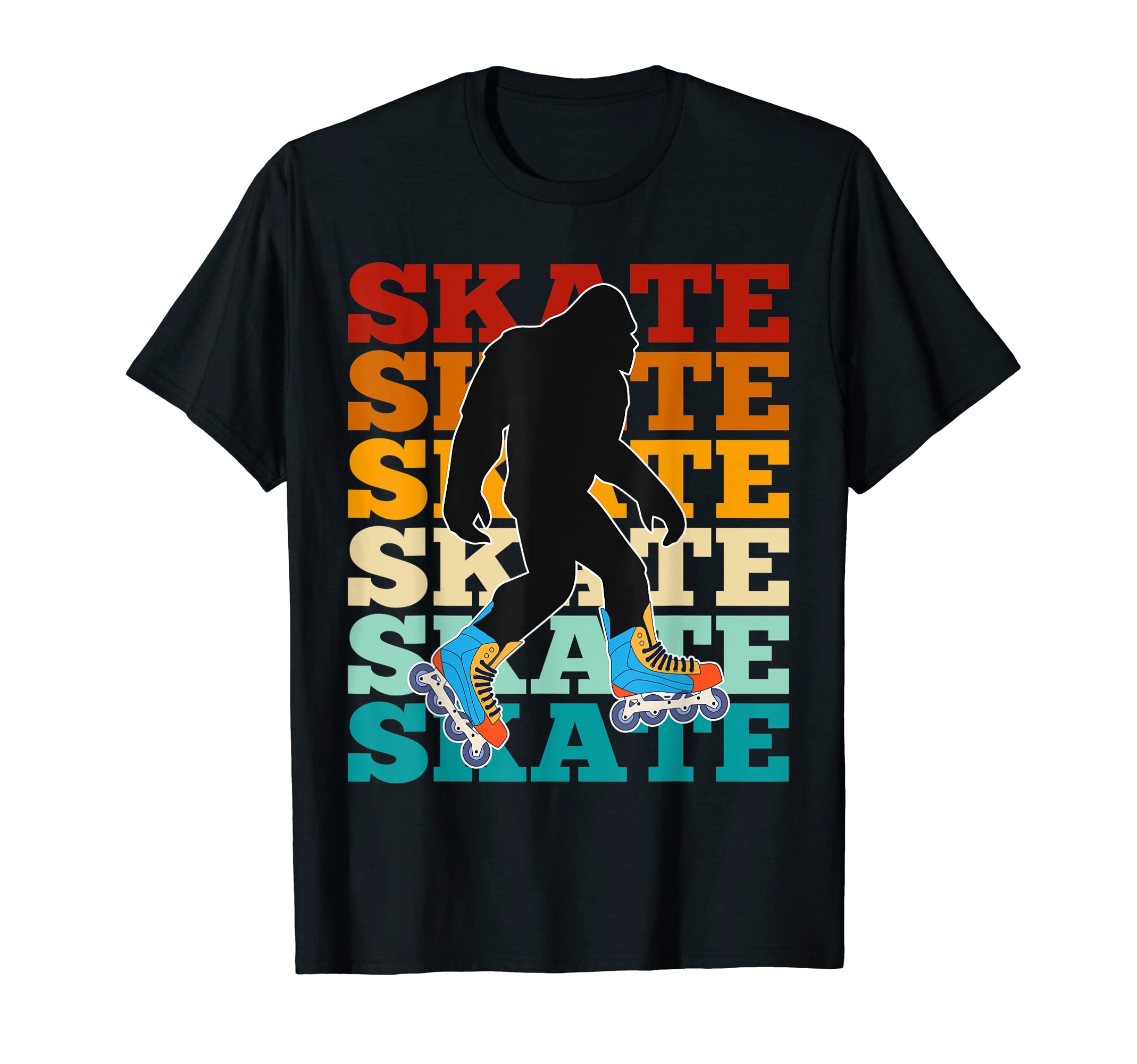 Roller Skates Bigfoot Skate Sasquatch T-Shirt - Aesthetic Graphic Unisex - T-Shirt, Sweatshirt, Hoodie