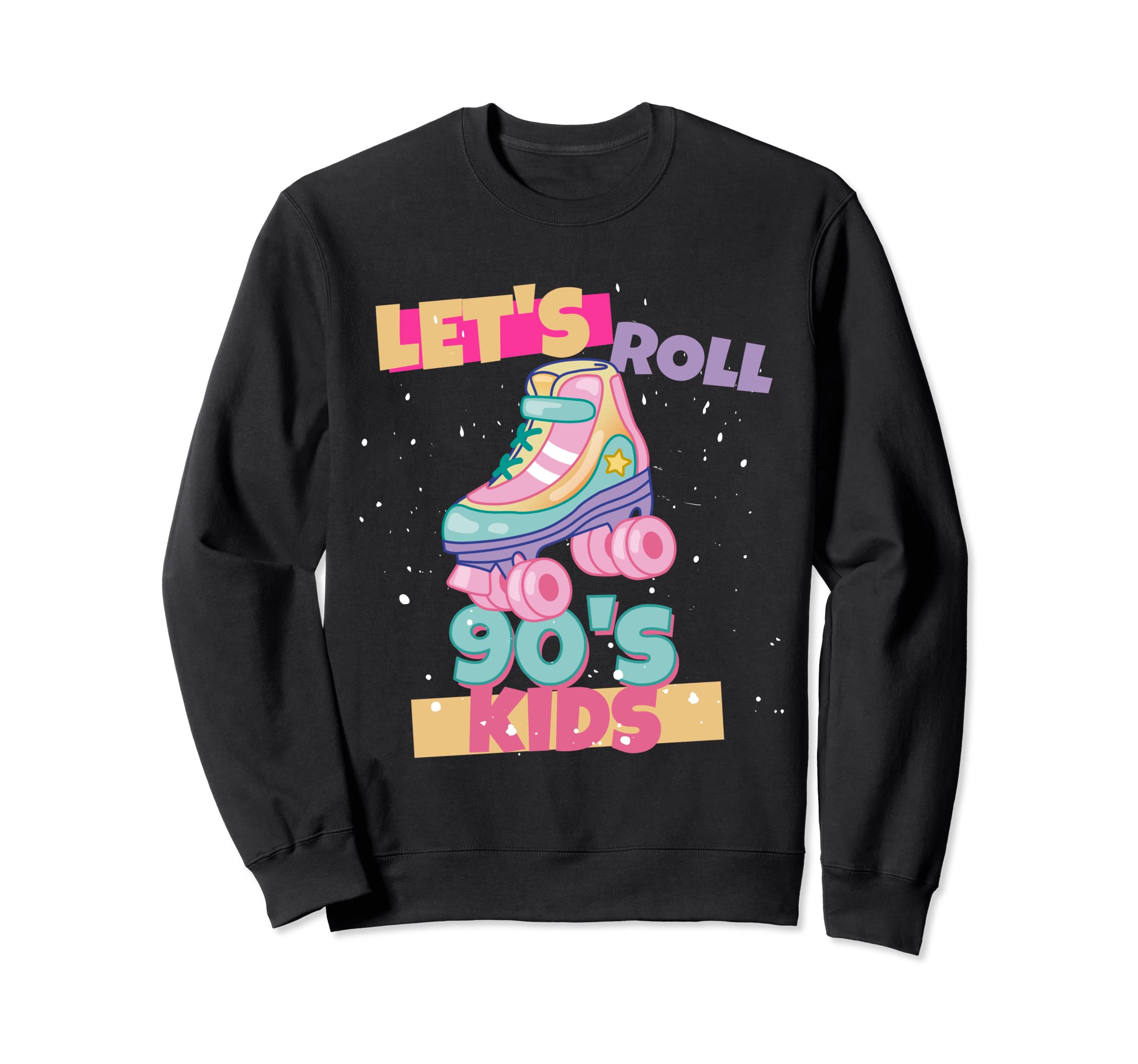 90S 1990 Roller Skate Skater Costume Sweatshirt - Unique Graphic Unisex - T-Shirt, Sweatshirt, Hoodie