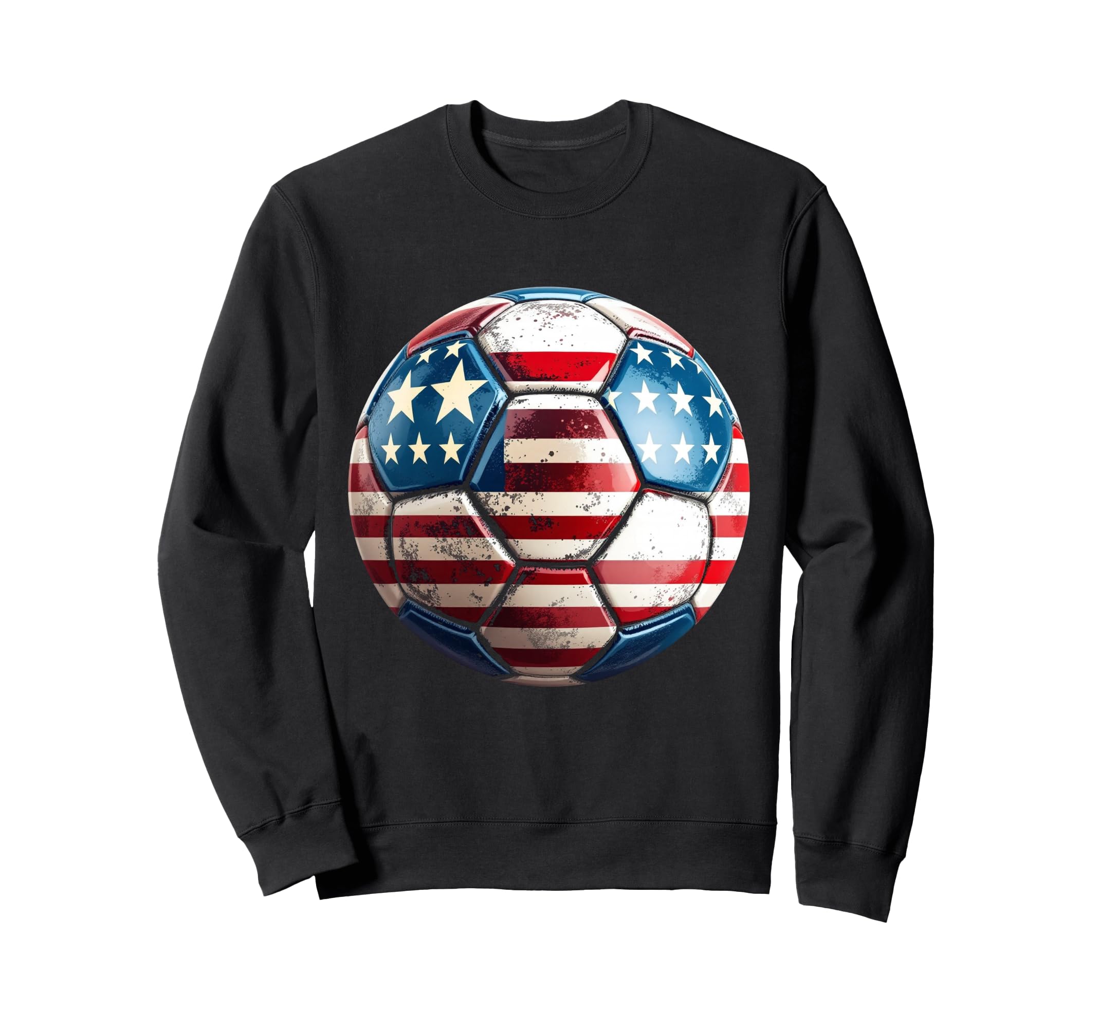 American Flag Soccer Ball Sweatshirt - Novelty Apparel for Adults - T-Shirt, Sweatshirt, Hoodie
