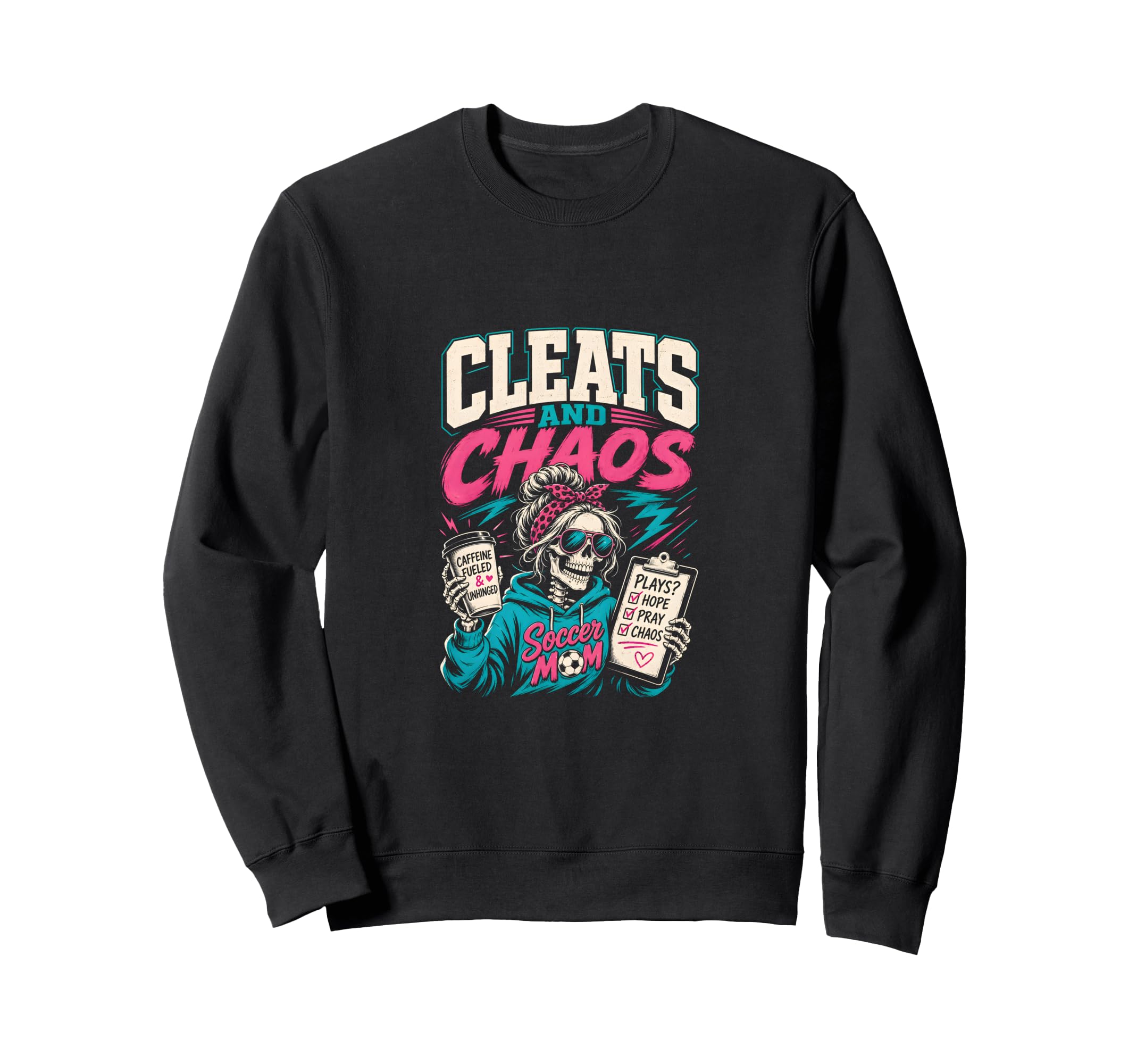 Cleats And Chaos Soccer Mom Sweatshirt - Custom Art Print Unisex - T-Shirt, Sweatshirt, Hoodie
