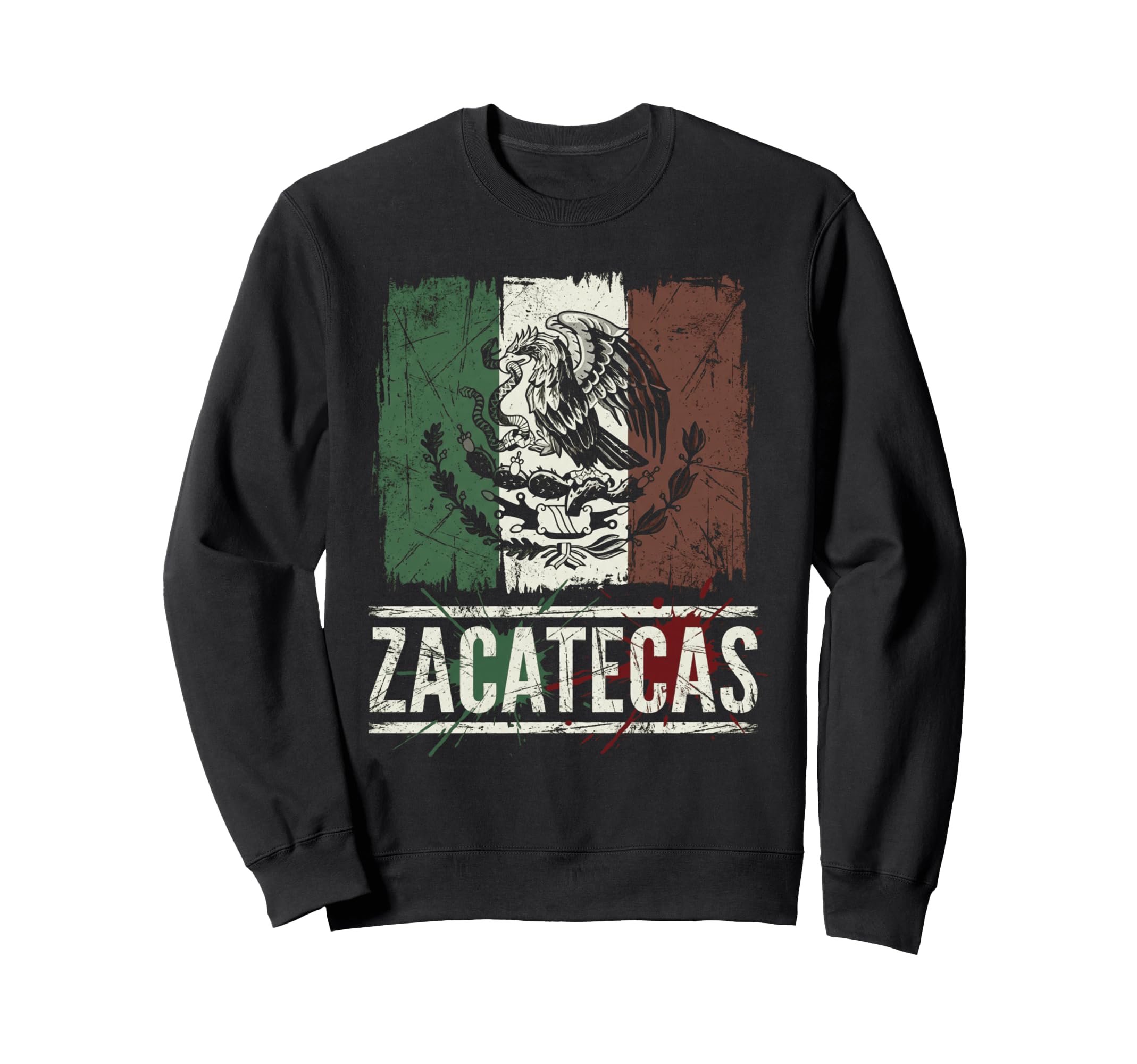 Zacatecas Mexico Distressed Flag Pride Sweatshirt - Trendy Graphic Unisex - T-Shirt, Sweatshirt, Hoodie