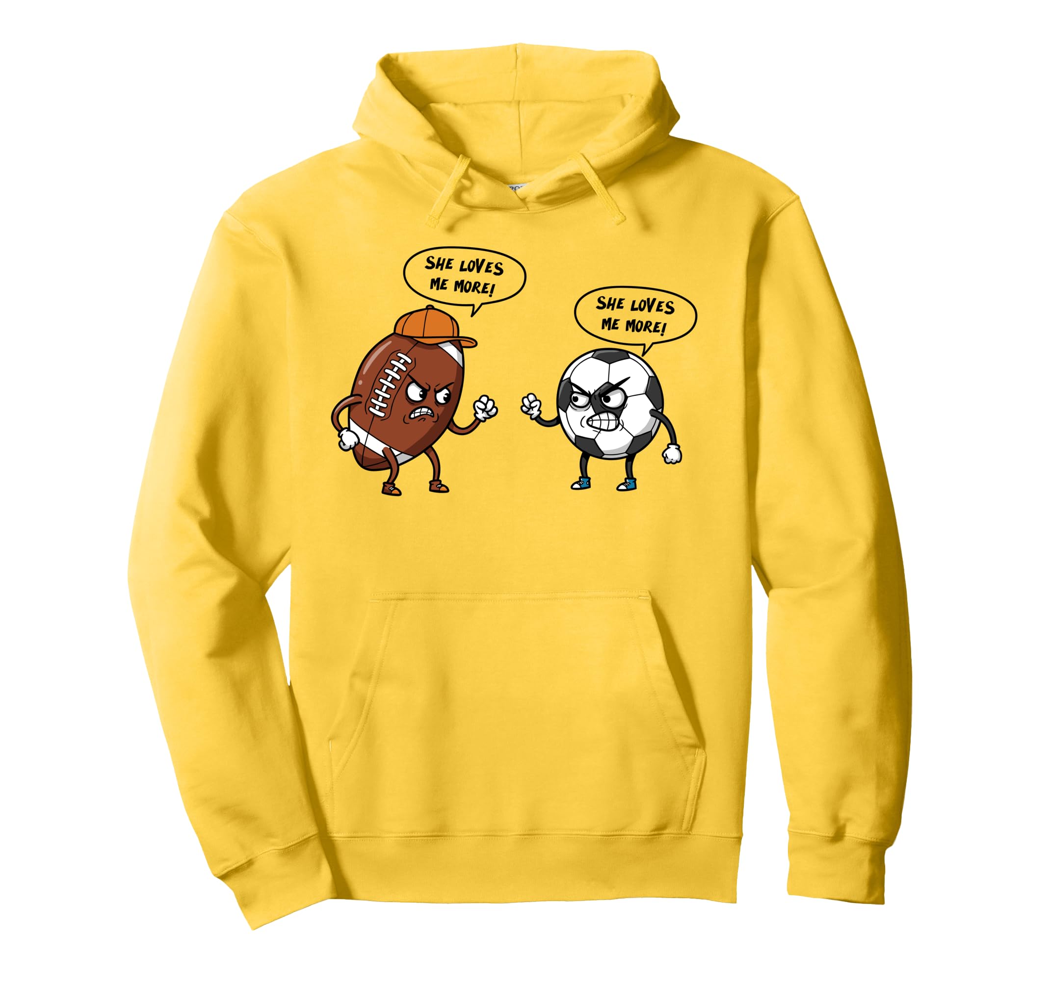 She Loves Me More Football Soccer Hoodie - Unique Graphic Men Women - T-Shirt, Sweatshirt, Hoodie