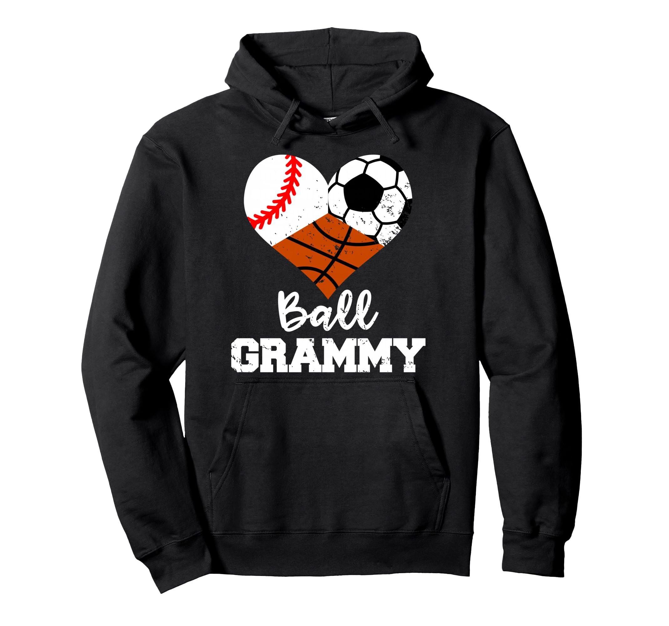 Ball Grammy Heart Funny Baseball Soccer Hoodie - Fun Novelty Design Unisex - T-Shirt, Sweatshirt, Hoodie