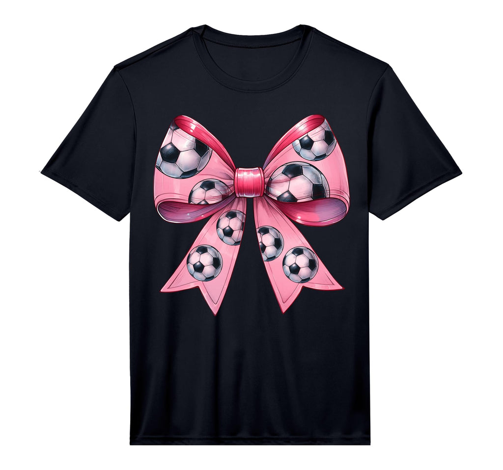 Coquette Bow Soccer Ball Pattern T-Shirt - Aesthetic Graphic Unisex - T-Shirt, Sweatshirt, Hoodie