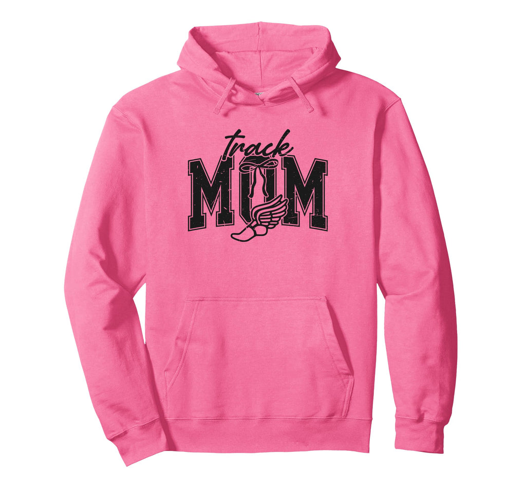 Track Mom Track Mama Game Day Sports Hoodie - Casual Everyday Wear Unisex - T-Shirt, Sweatshirt, Hoodie