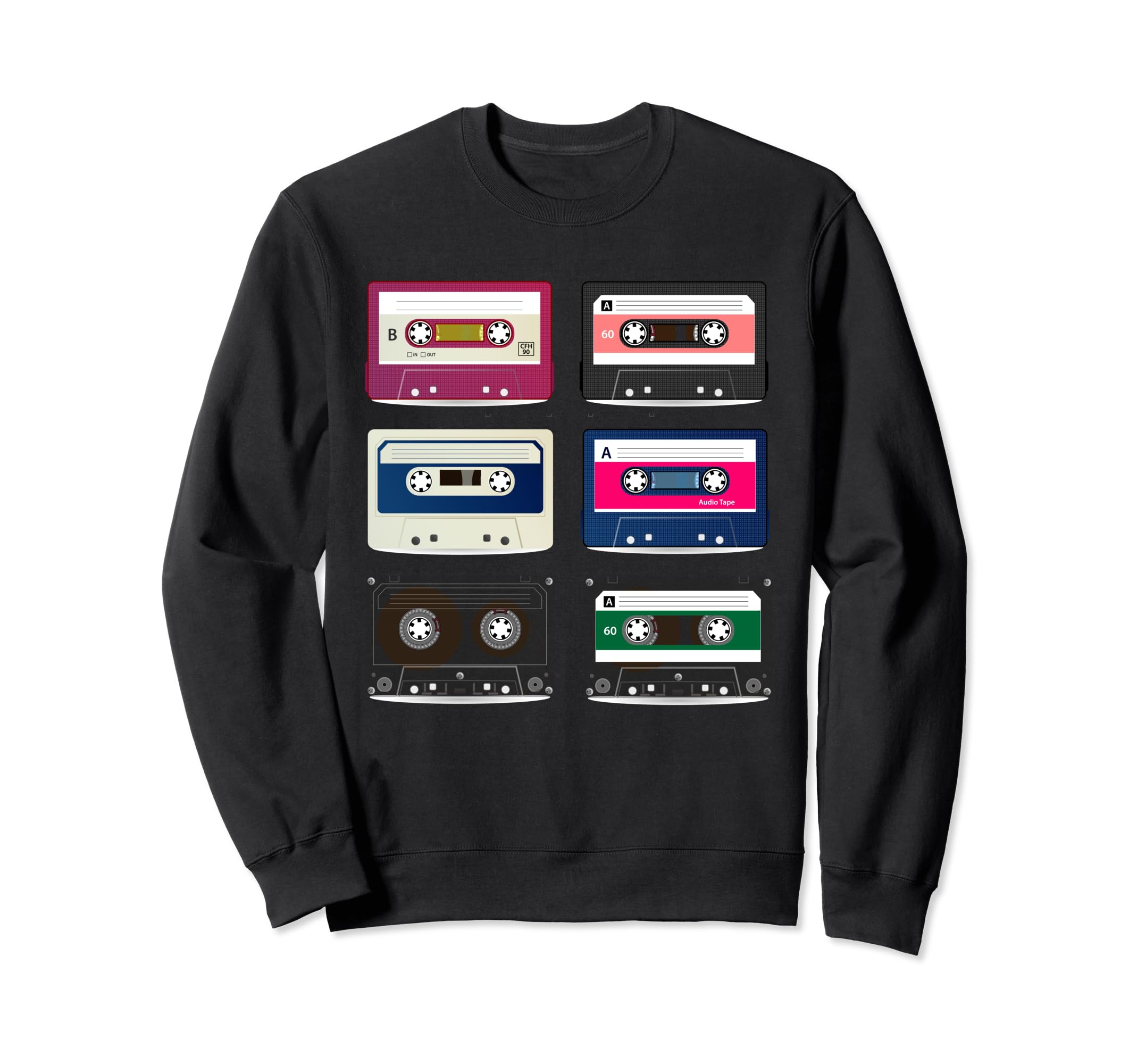 80S Rock Cassettes Rock Cassettes Sweatshirt - Aesthetic Graphic Unisex - T-Shirt, Sweatshirt, Hoodie