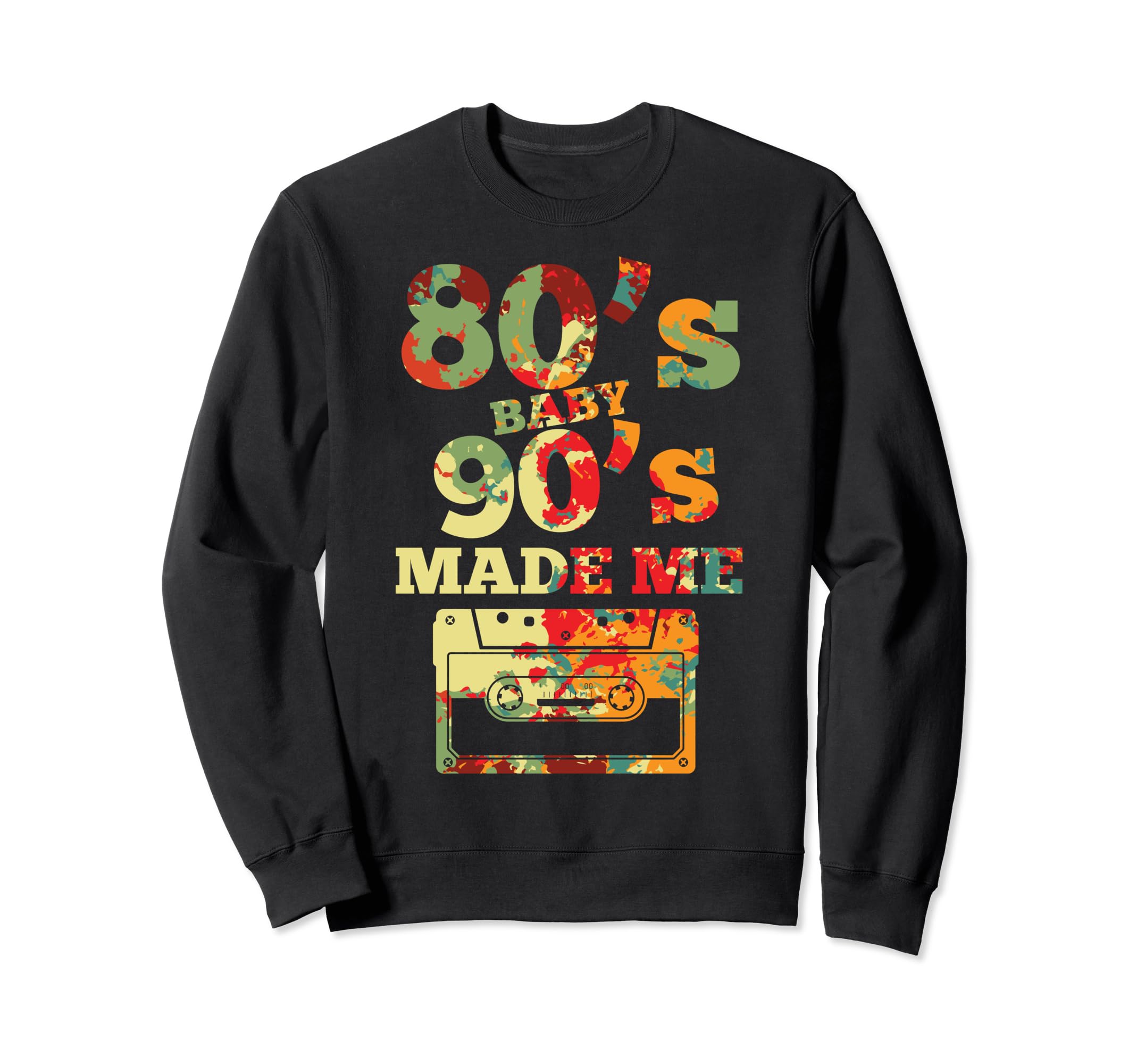 Oldschool Cassette Tape 80S 90S Sweatshirt - Novelty Apparel for Adults - T-Shirt, Sweatshirt, Hoodie