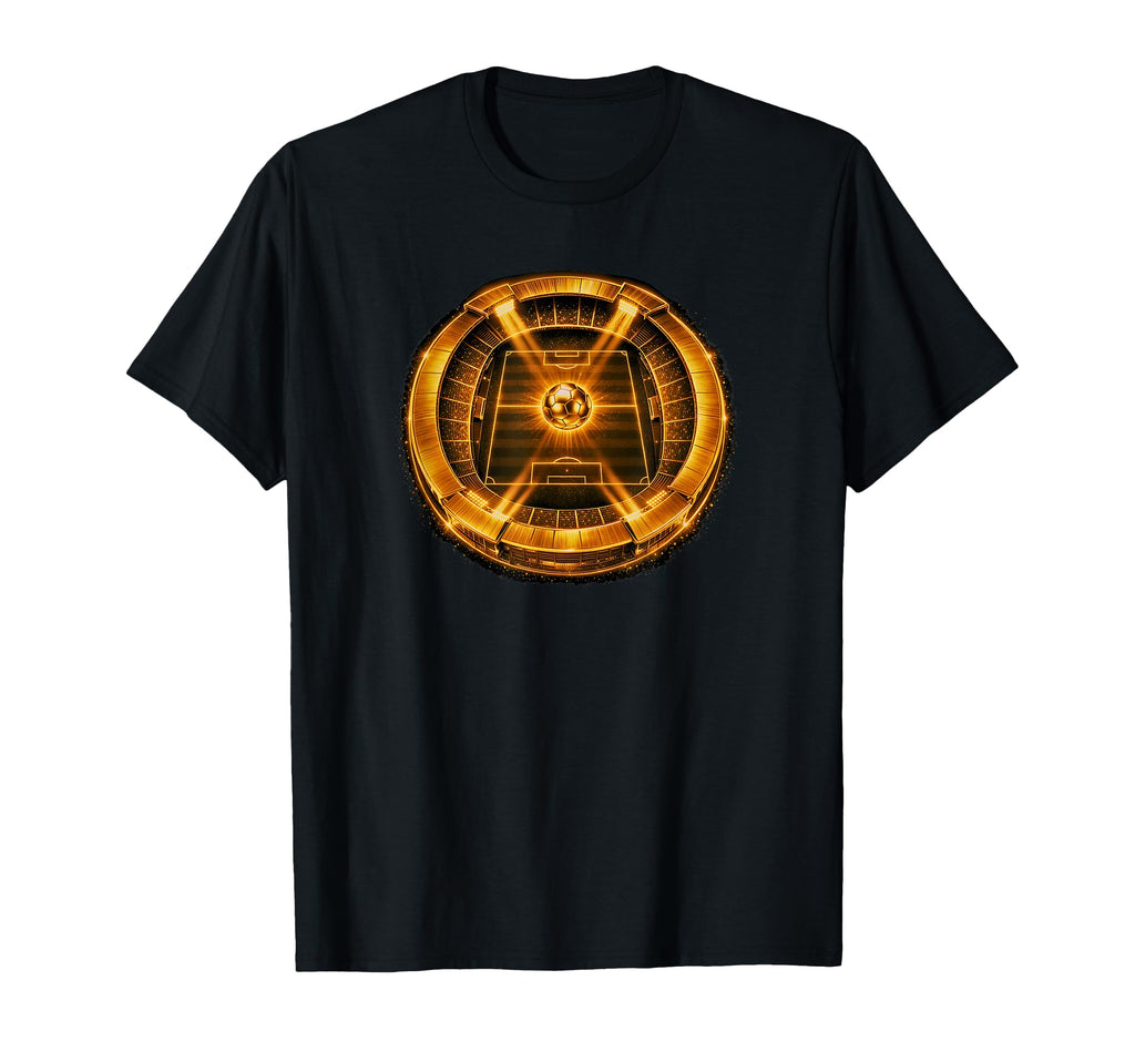 Gold Soccer Stadium Soccer Field T-Shirt - Minimalist Print Unisex - T-Shirt, Sweatshirt, Hoodie