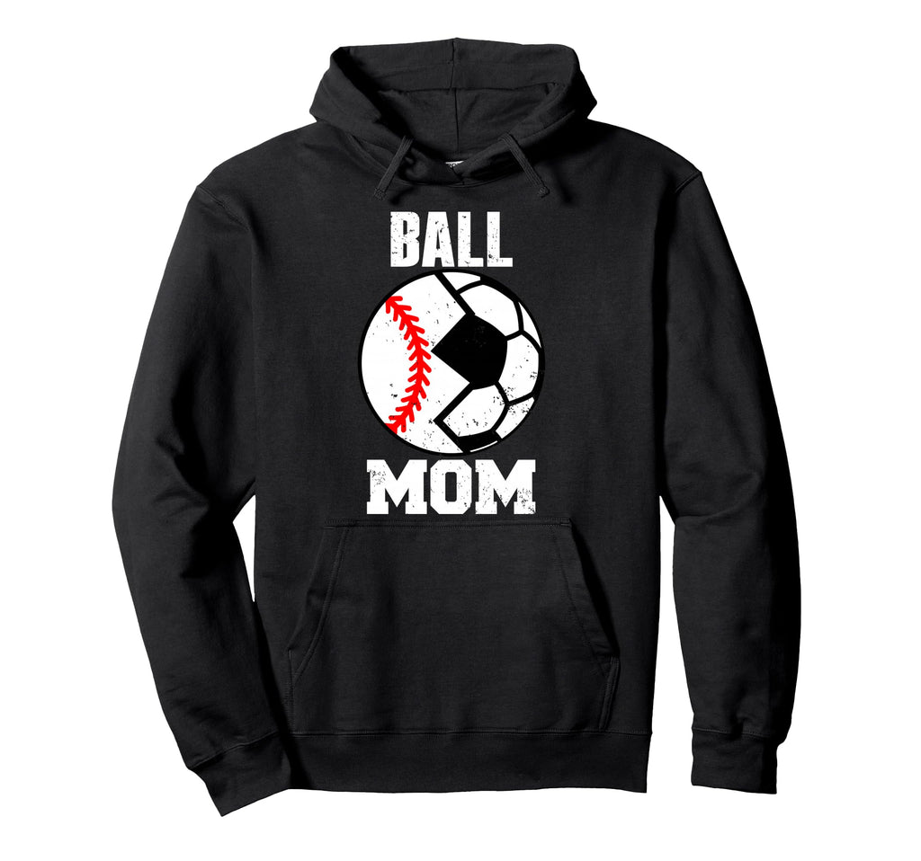 Ball Mom Funny Soccer Baseball Player Mom Hoodie - Custom Art Print Unisex - T-Shirt, Sweatshirt, Hoodie