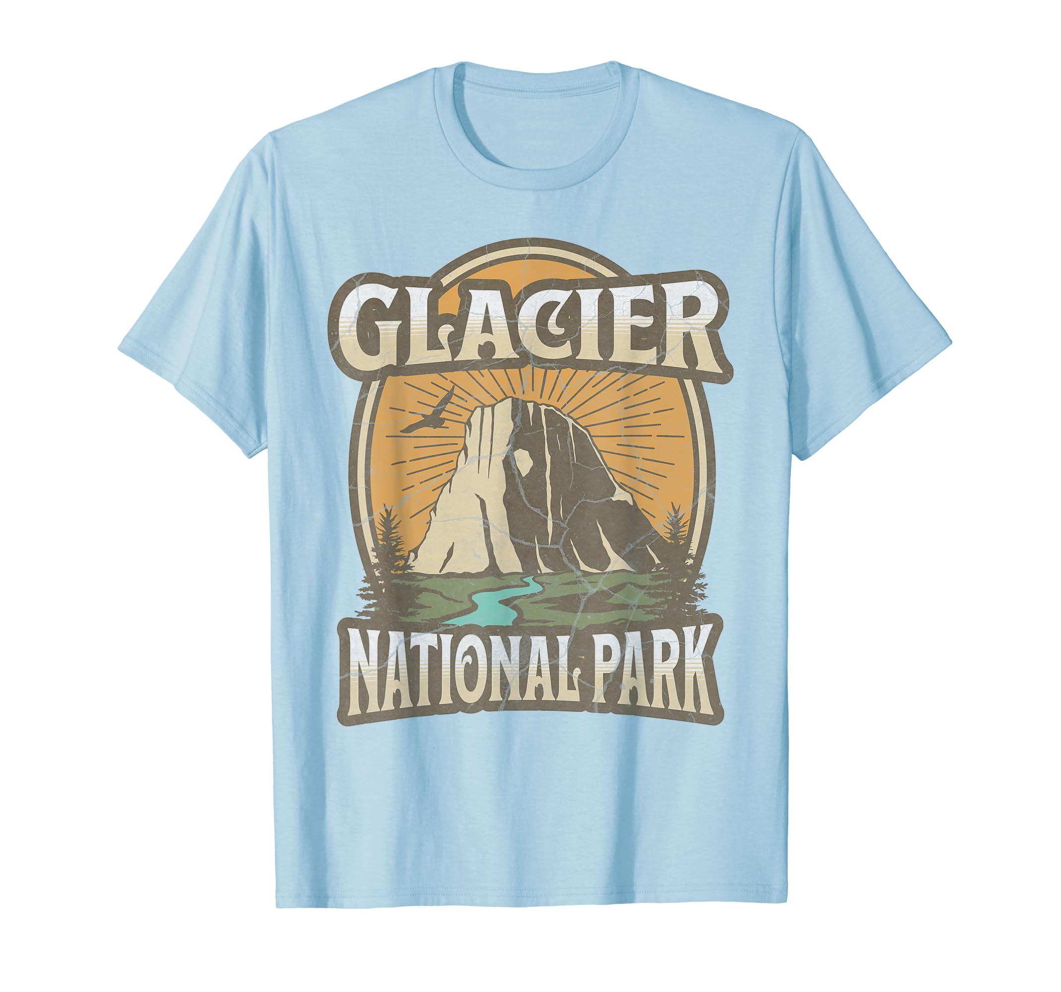 Glacier National Park Montana Usa Sweatshirt - Unique Graphic Unisex - T-Shirt, Sweatshirt, Hoodie