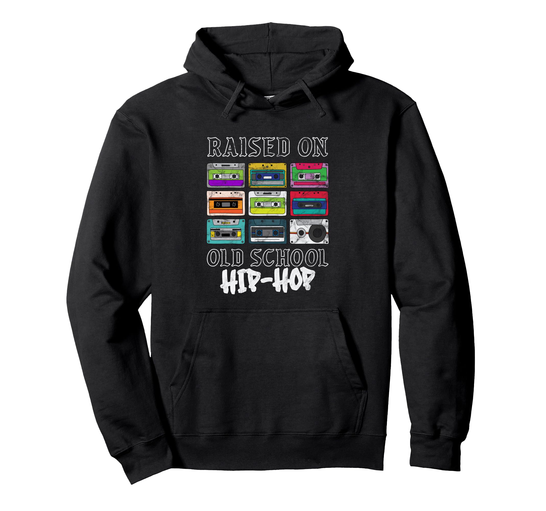 Raised Oldschool Hip Hop Rap Music Hoodie - Minimalist Print Men Women - T-Shirt, Sweatshirt, Hoodie