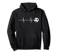 Soccer Ball Heartbeat Football Hoodie - Custom Art Print for Adults - T-Shirt, Sweatshirt, Hoodie
