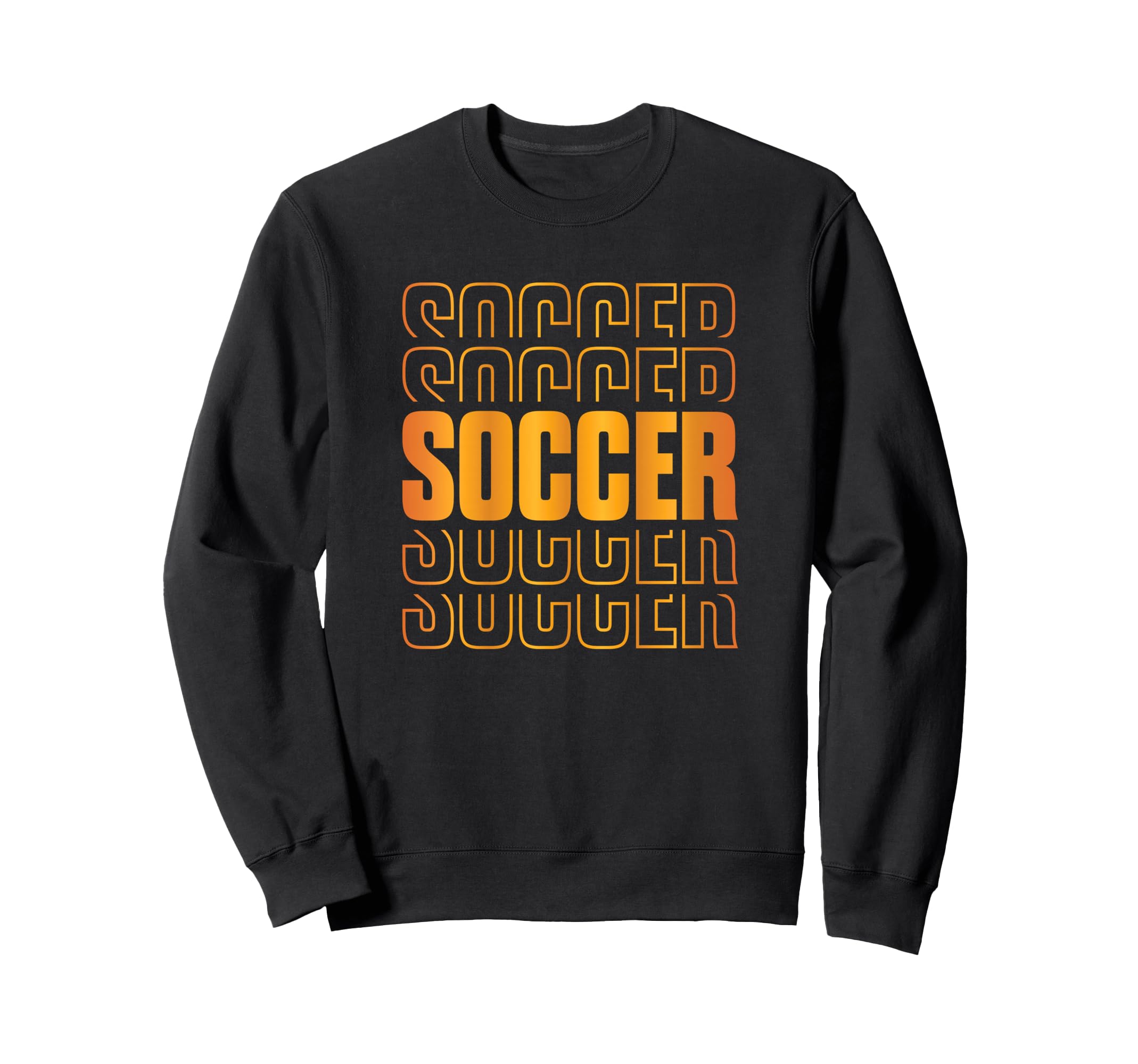 Gold Soccer Stacked Soccer Sweatshirt - Fun Novelty Design Men Women - T-Shirt, Sweatshirt, Hoodie