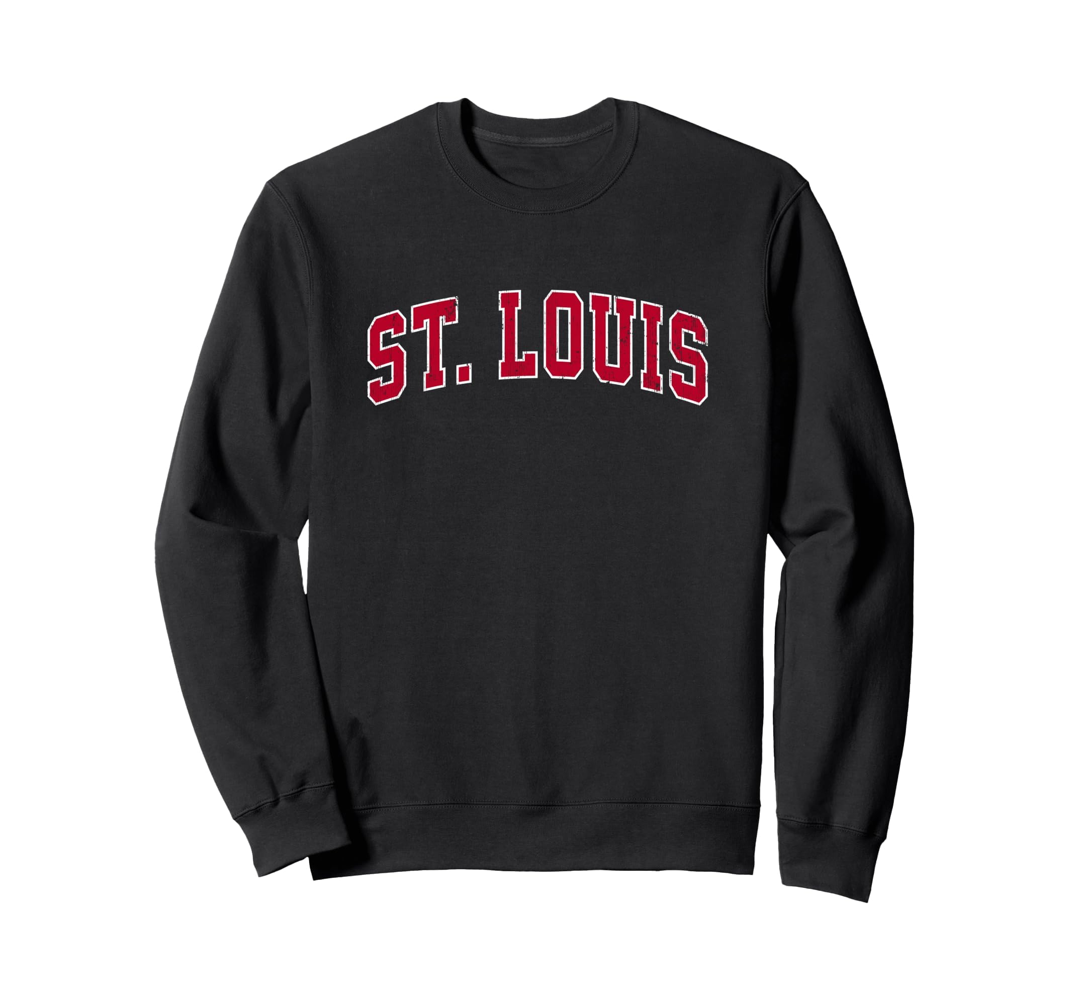 St Louis Missouri Mo Sports Red Sweatshirt - Minimalist Print for Adults - T-Shirt, Sweatshirt, Hoodie