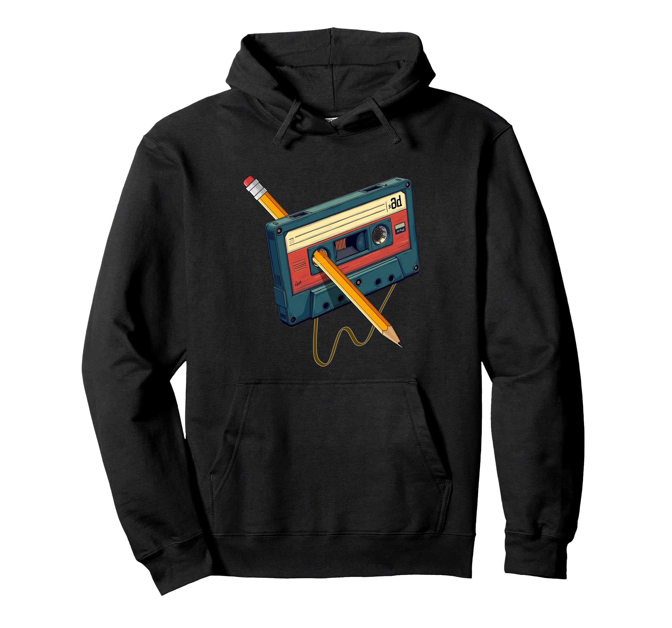 80S 90S Party Costume Nostalgia Cassette Hoodie - Novelty Apparel Unisex - T-Shirt, Sweatshirt, Hoodie