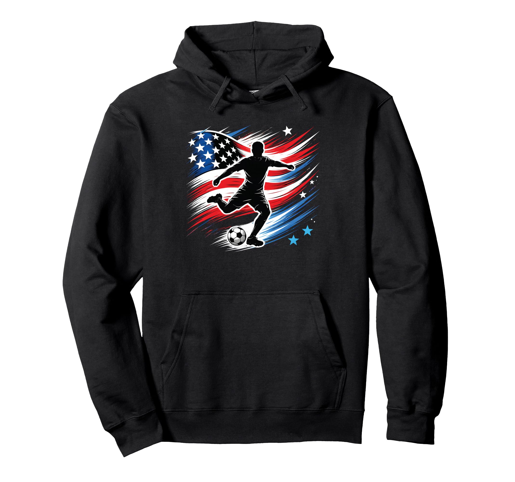 Usa Patriotic Soccer Lover Dad Coach Hoodie - Fun Novelty Design Unisex - T-Shirt, Sweatshirt, Hoodie