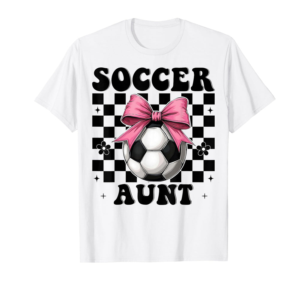 Soccer Aunt Soccer Auntie Coquette T-Shirt - Aesthetic Graphic for Adults - T-Shirt, Sweatshirt, Hoodie