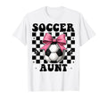 Soccer Aunt Soccer Auntie Coquette T-Shirt - Aesthetic Graphic for Adults - T-Shirt, Sweatshirt, Hoodie