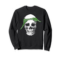 Hiphop Skull Green Do Rag Bandana Sweatshirt - Novelty Apparel for Adults - T-Shirt, Sweatshirt, Hoodie