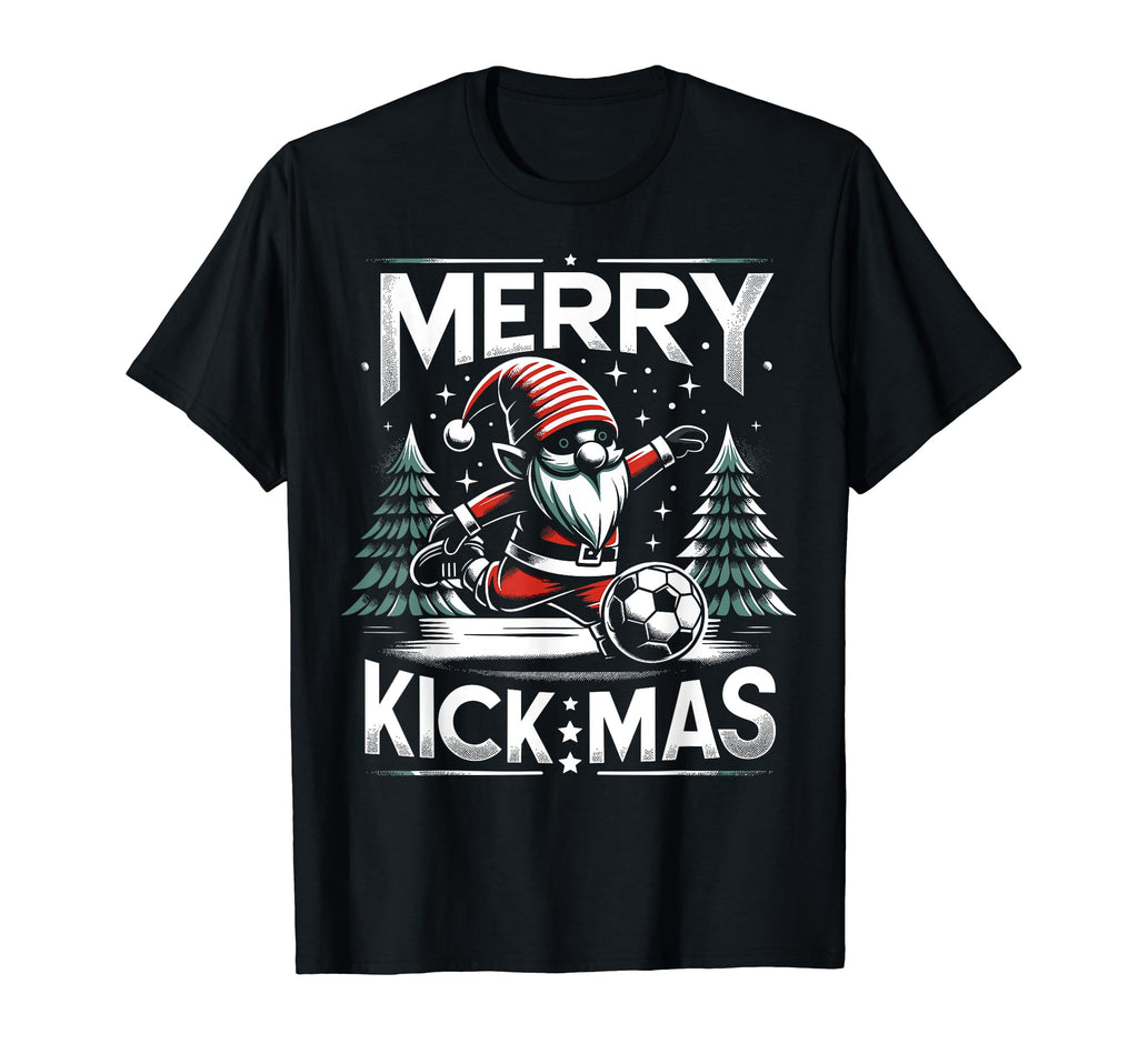 Soccer Gnome Merry Kickmas Soccer T-Shirt - Graphic Print Men Women - T-Shirt, Sweatshirt, Hoodie