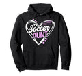 Soccer Aunt Heart Aunt Soccer Player Hoodie - Novelty Apparel Men Women - T-Shirt, Sweatshirt, Hoodie