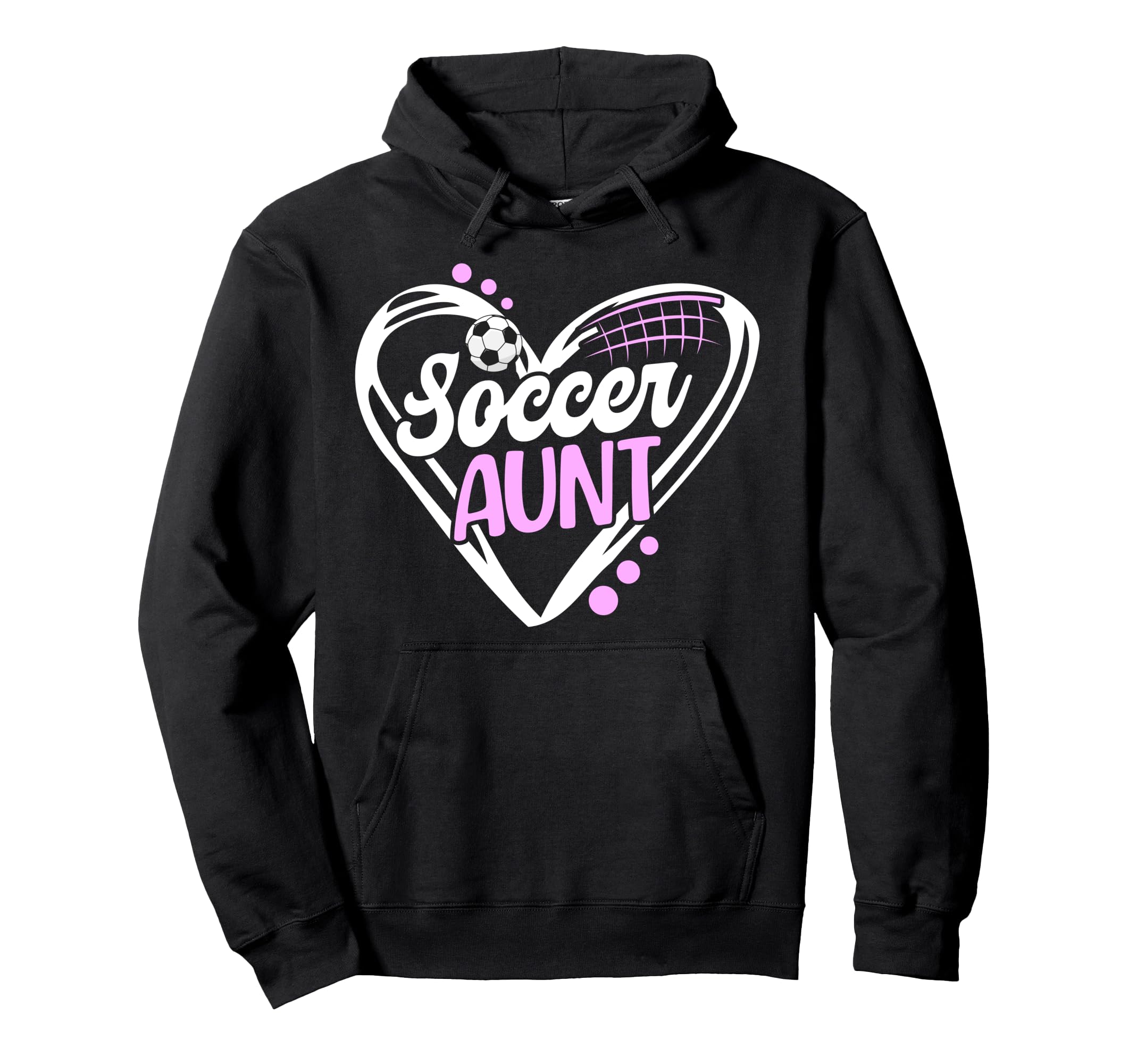 Soccer Aunt Heart Aunt Soccer Player Hoodie - Novelty Apparel Men Women - T-Shirt, Sweatshirt, Hoodie