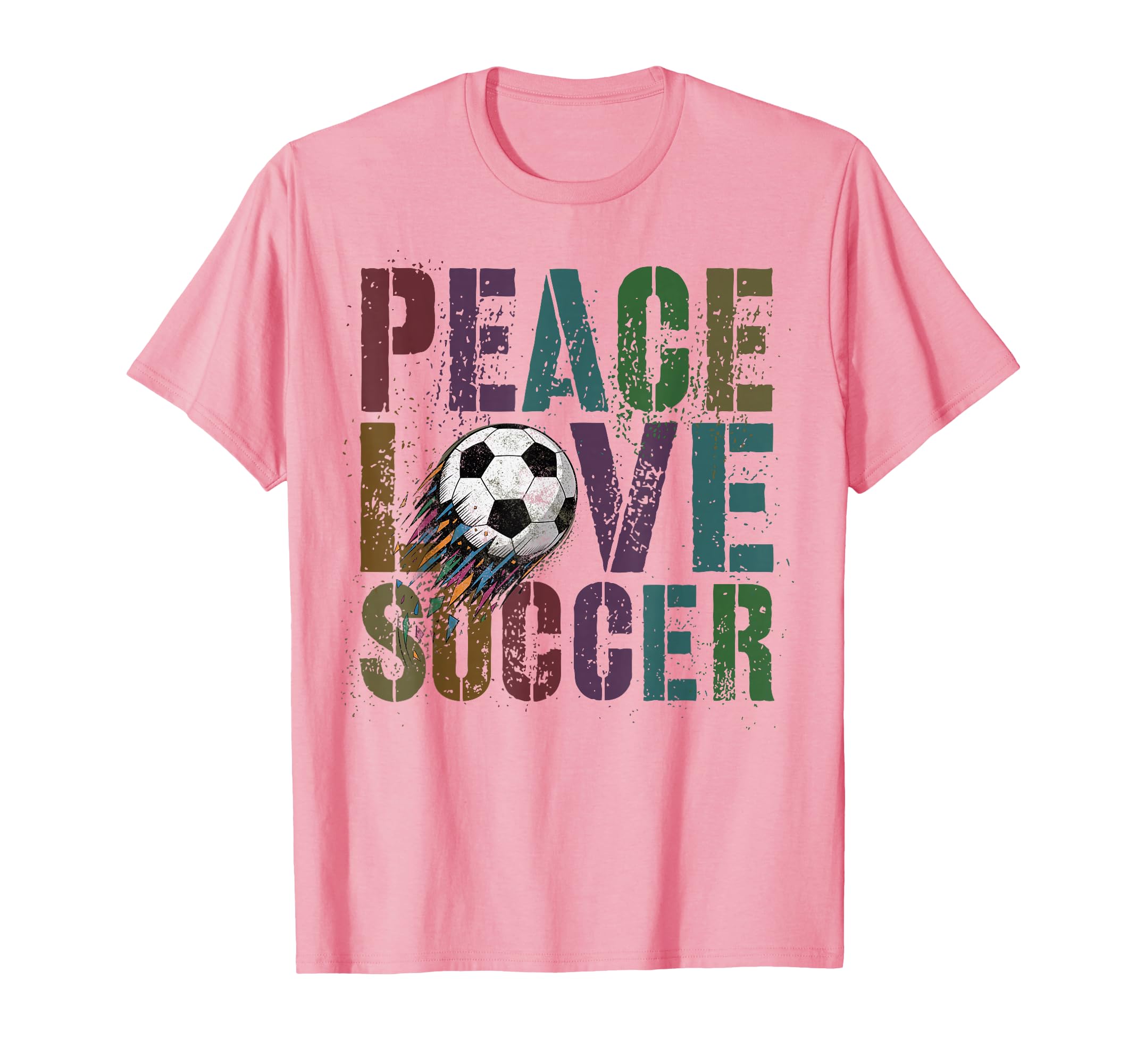 Groovy Peace Love Soccer Kickin T-Shirt - Casual Everyday Wear Men Women - T-Shirt, Sweatshirt, Hoodie