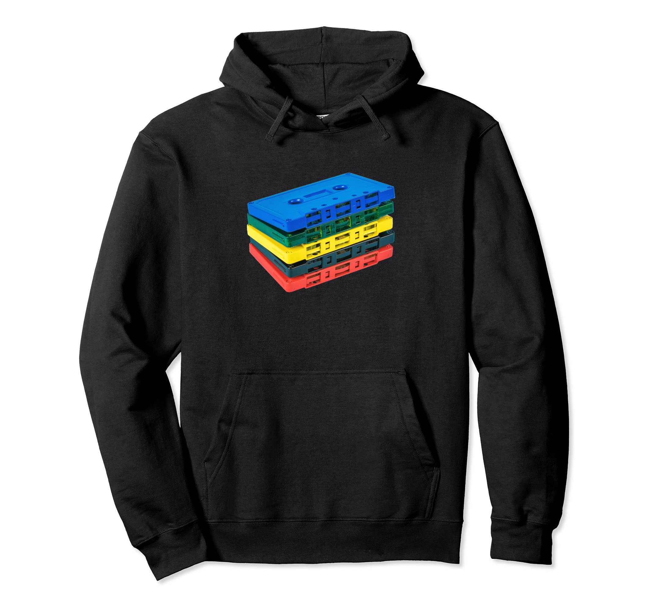 Mixtape Old School Music Colorful Hoodie - Graphic Print for Adults - T-Shirt, Sweatshirt, Hoodie