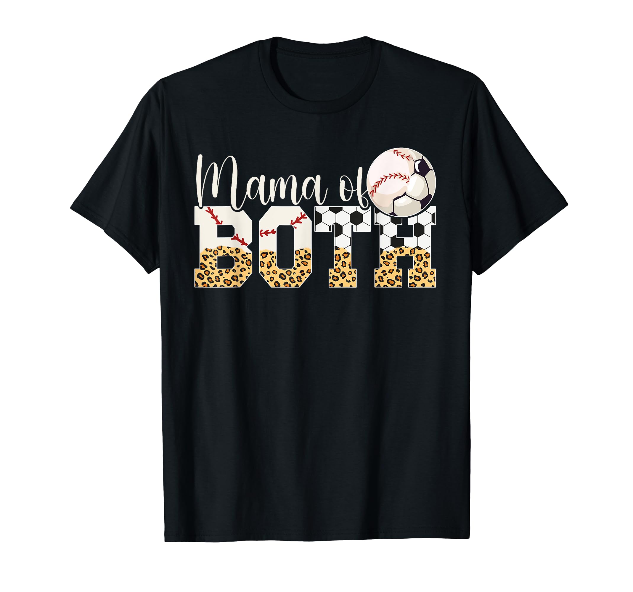 Mama Both Baseball Soccer Mom Soccer T-Shirt - Aesthetic Graphic Unisex - T-Shirt, Sweatshirt, Hoodie
