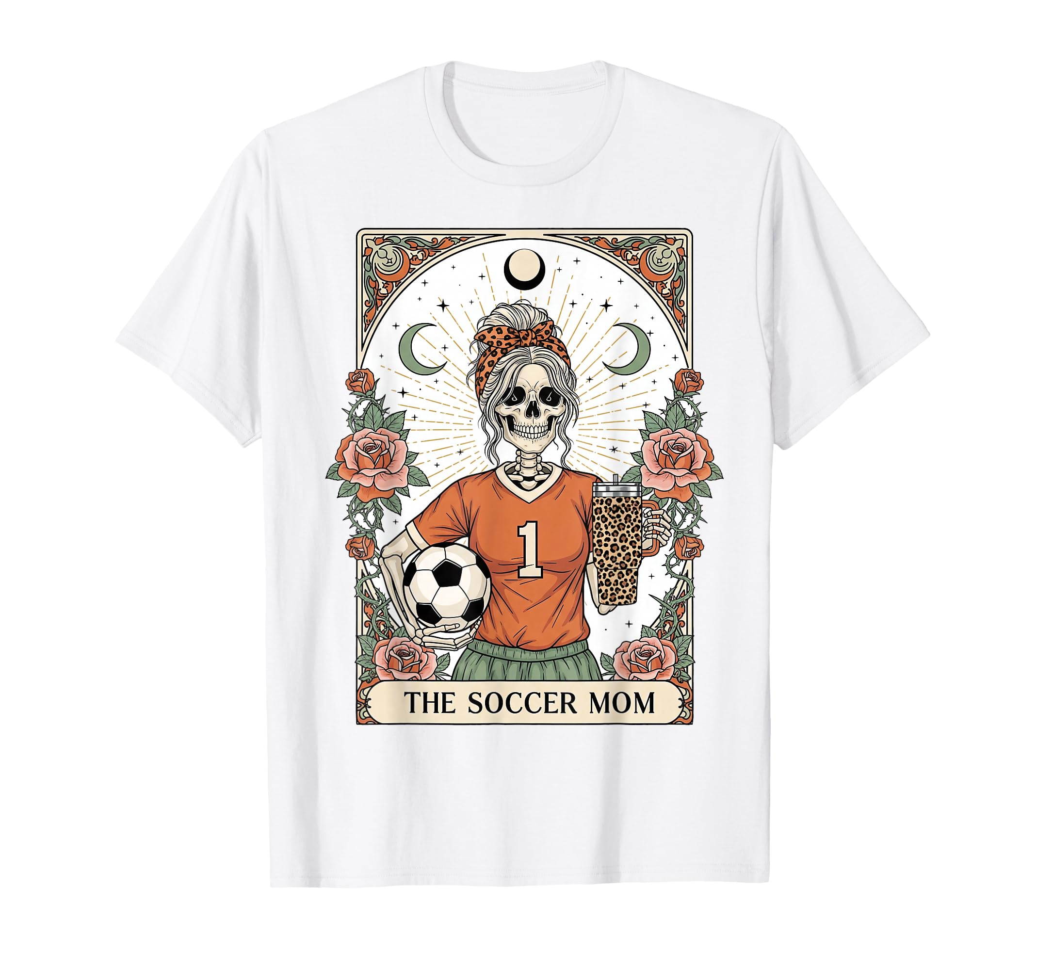 Soccer Mom Skeleton Tarot Card Soccer T-Shirt - Novelty Apparel Unisex - T-Shirt, Sweatshirt, Hoodie