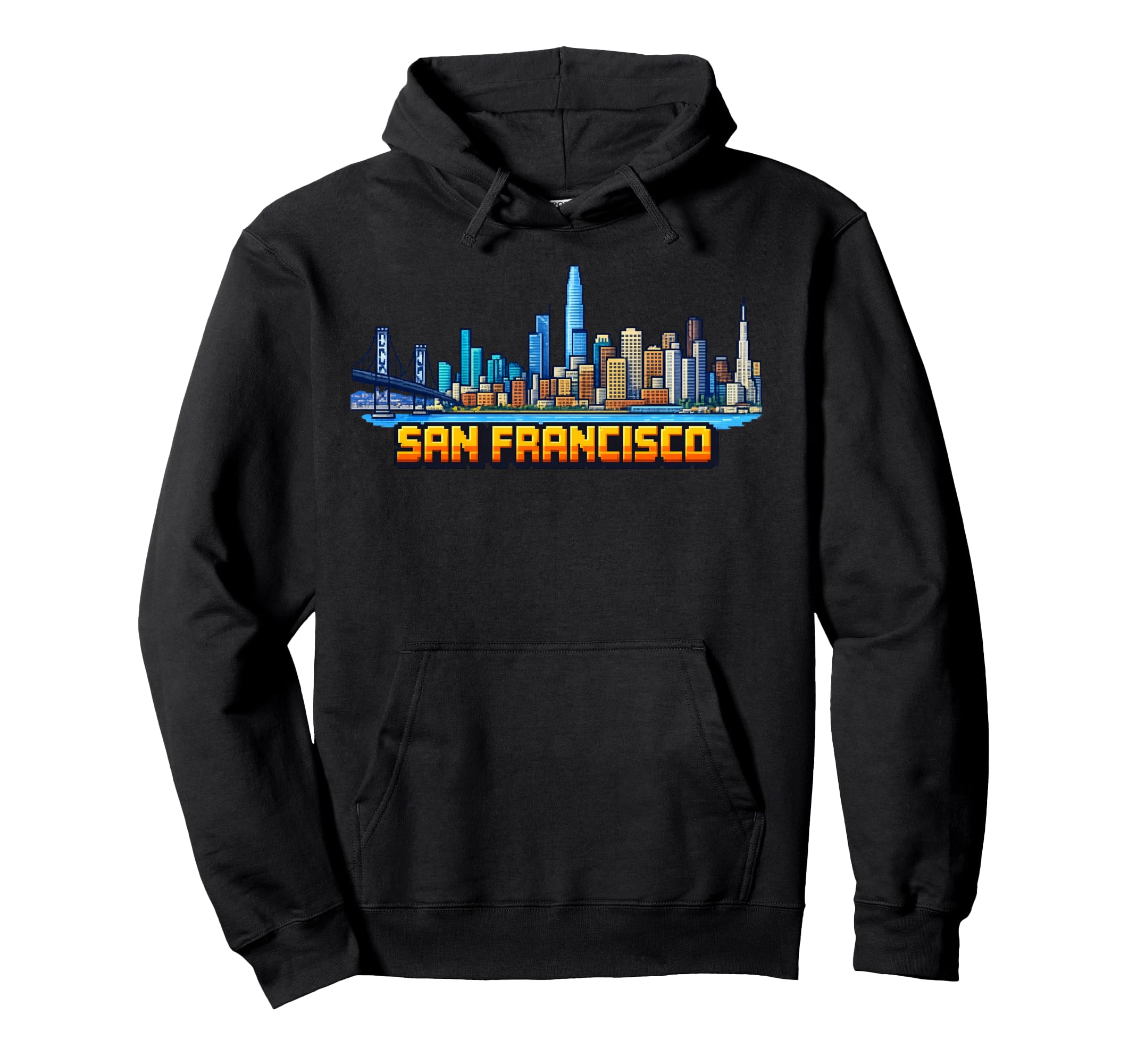 San Francisco 8 Bit Video Arcade Gamer Hoodie - Minimalist Print Men Women - T-Shirt, Sweatshirt, Hoodie