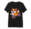 Funny Dog Skate Corgi Roller Skating T-Shirt - Graphic Print for Adults - T-Shirt, Sweatshirt, Hoodie